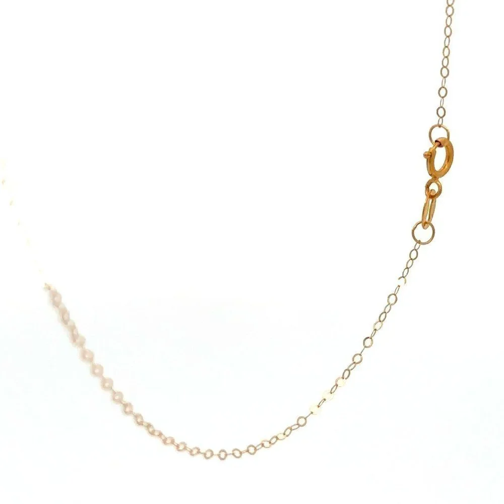 18K Gold Necklace Chain Cable Link Star Pendant 1.37 grams - Picture 4 of 9